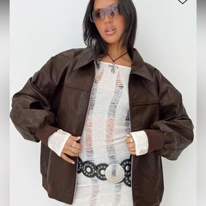 princess polly goldsmith faux leather jacket